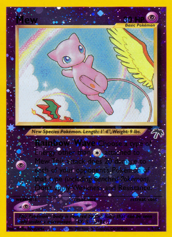 MEW reference card artwork in a custom Prom's Collection holder